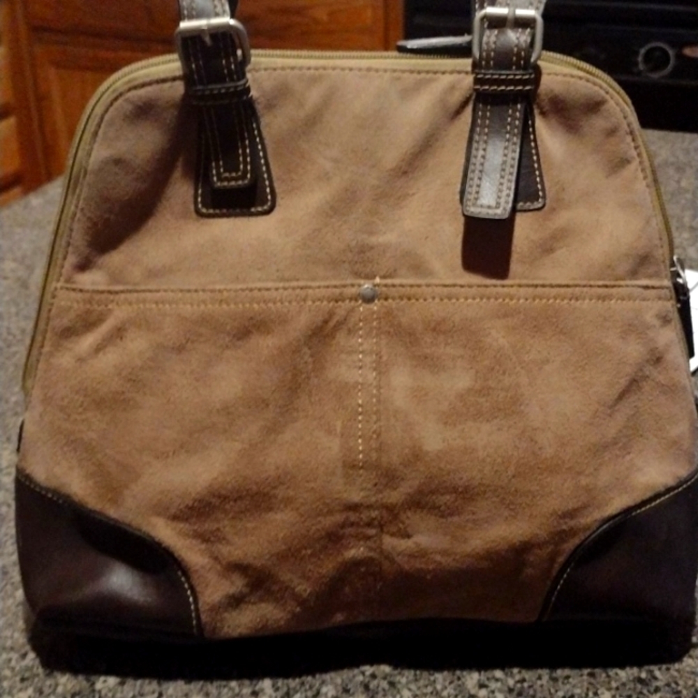 Tommy Hilfiger suede brown bag small
